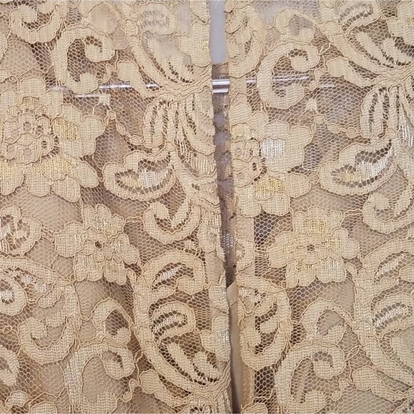 Nanette Lepore Gold Lace Dress Size 2 - Picture 6 of 8